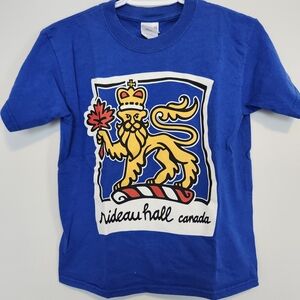 Kids Royal Blue 'Rideau Hall Canada' Graphic Tee